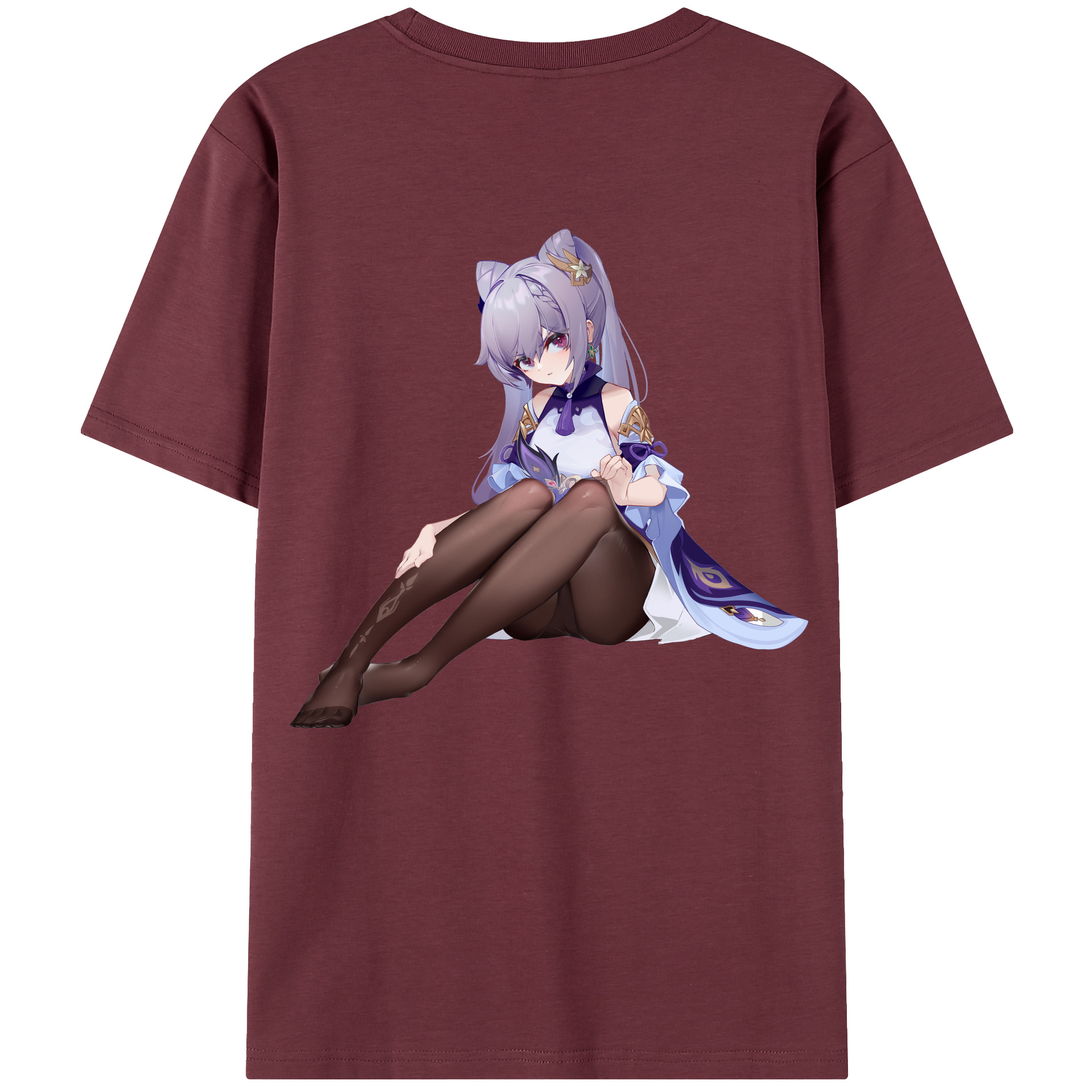 げんし神 刻晴 こくせい genshin Kokusei 綿100％半袖Tシャツ（背面プリント）